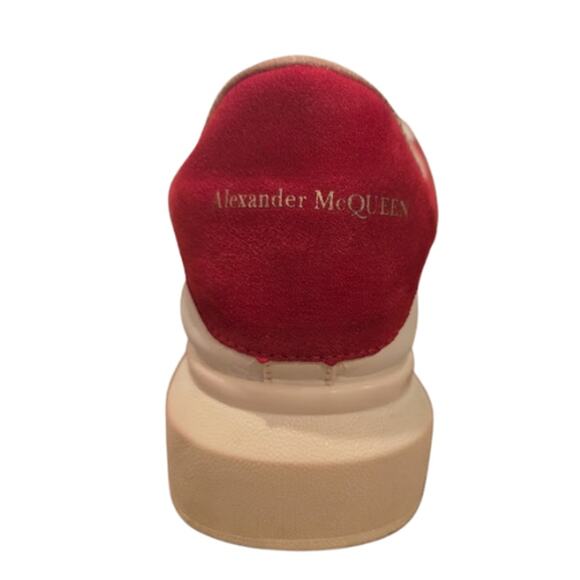 Alexander McQueen Oversized Sneakers in White & Red Lust – EUC Size US 8.5 - Picture 3 of 7